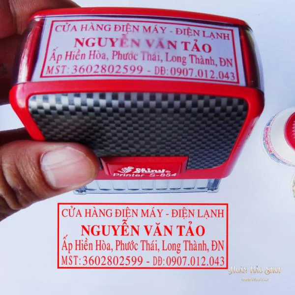 Con dấu vuông mã số thuế có thêm số điện thoại
