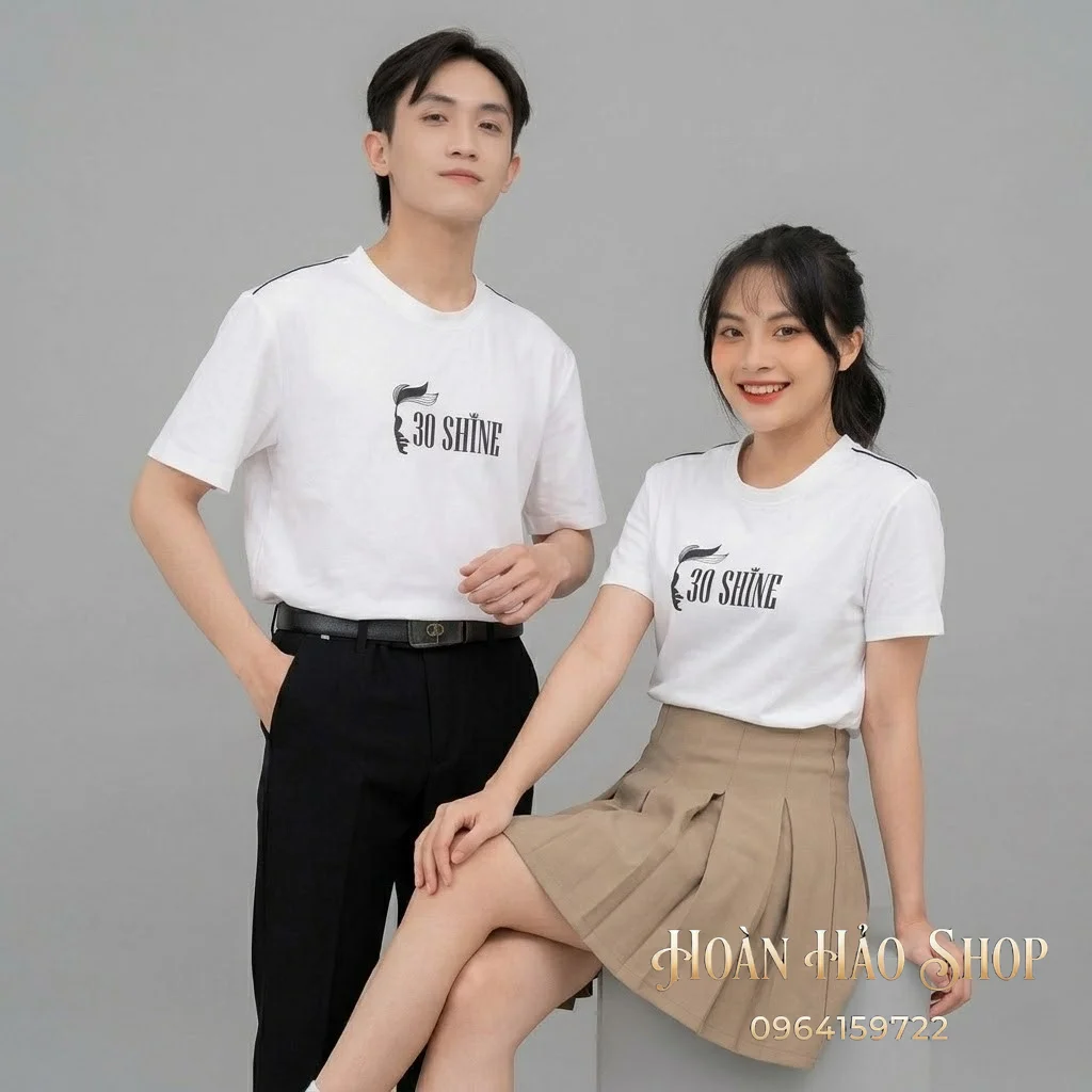 Mẫu Áo Thun Đồng Phục Cổ Tròn 30Shine