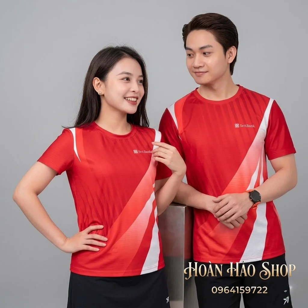 Mẫu Áo Thun Cổ Tròn Đồng Phục Ngân Hàng Seabank