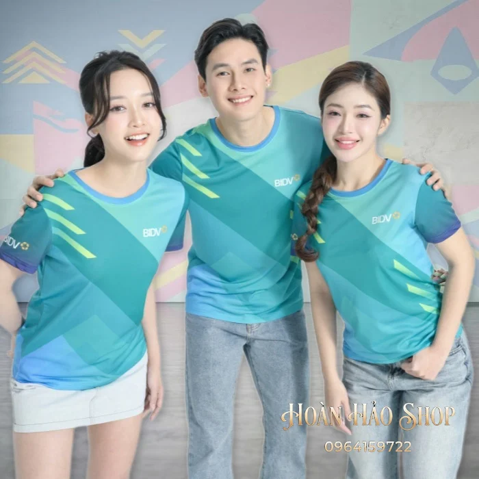 Mẫu Áo Thun Đồng Phục Cổ Tròn BIDV