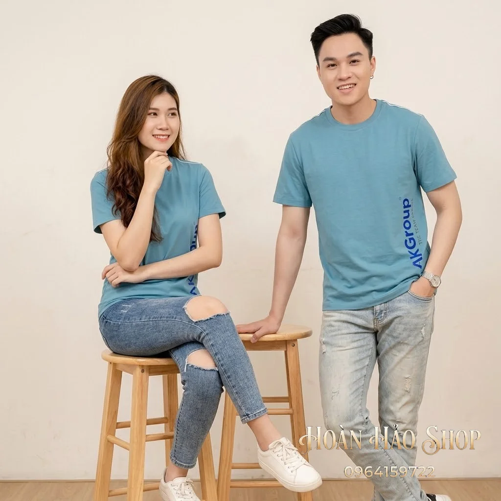 Mẫu Áo Thun Đồng Phục Cổ Tròn Công Ty Fiin Group