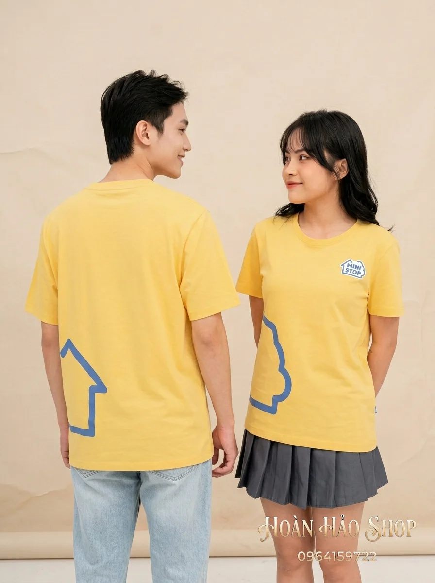 Mẫu Áo Thun Đồng Phục Cổ Tròn Ministop