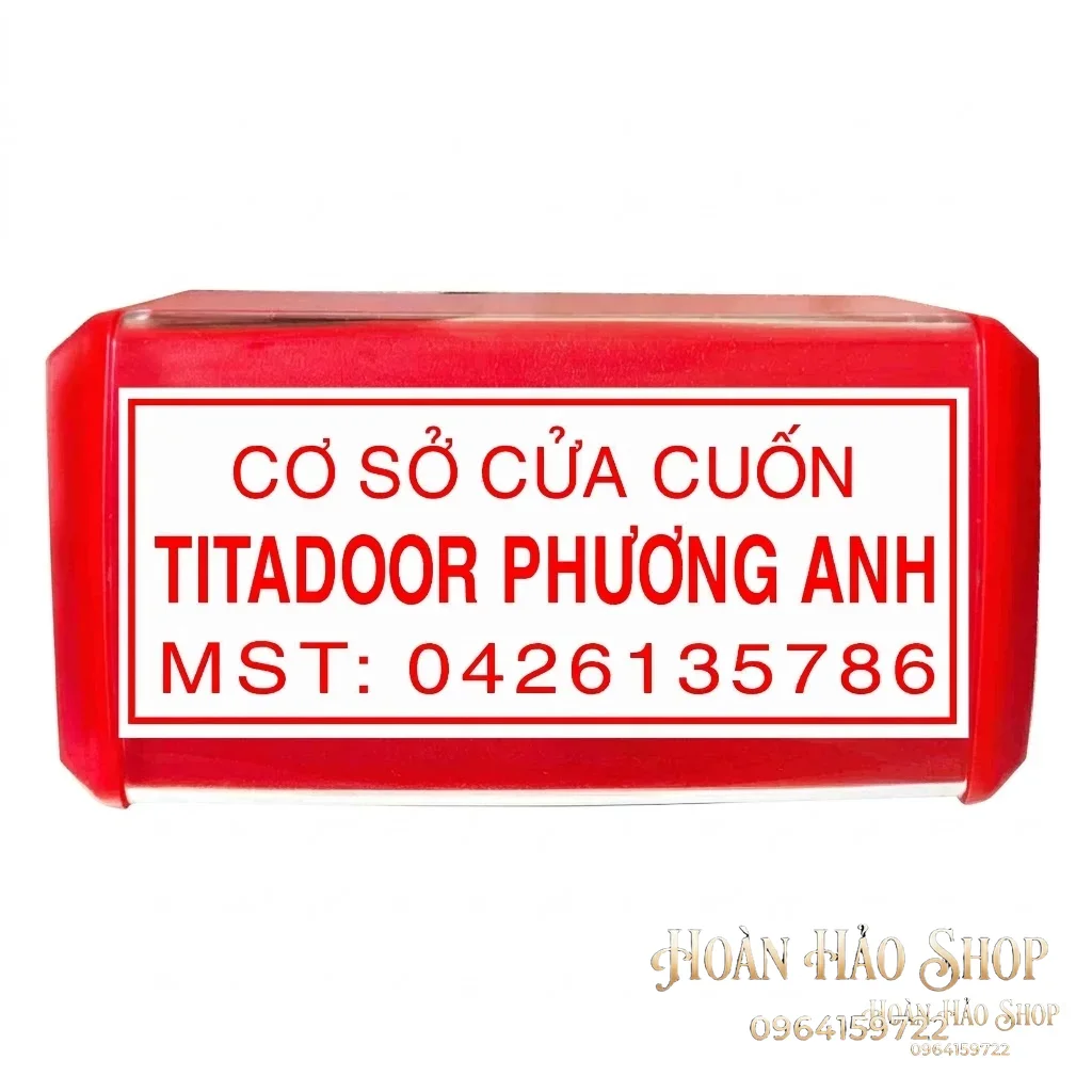Con dấu vuông mã số thuế có địa chỉ dài 2 dòng