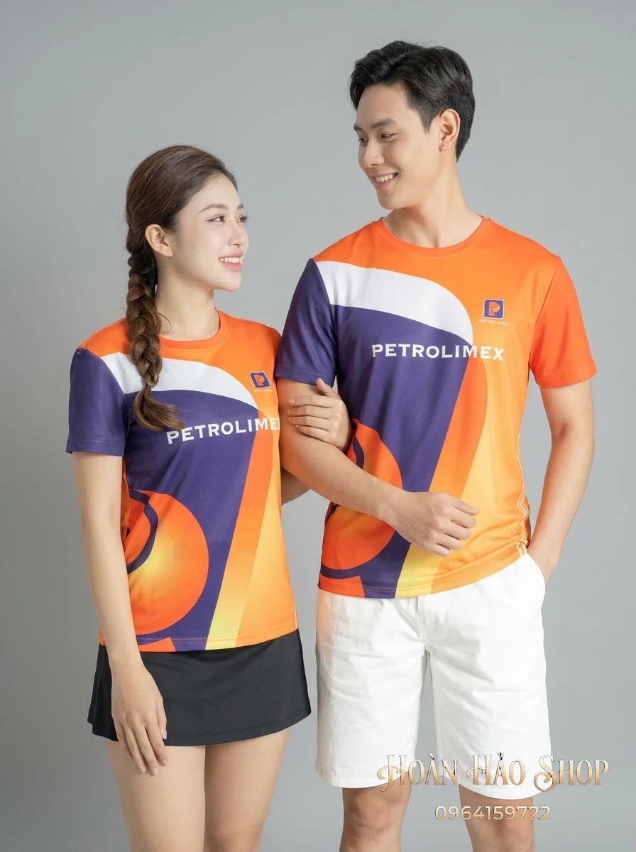Mẫu Áo Thun Đồng Phục Cổ Tròn Petrolimex