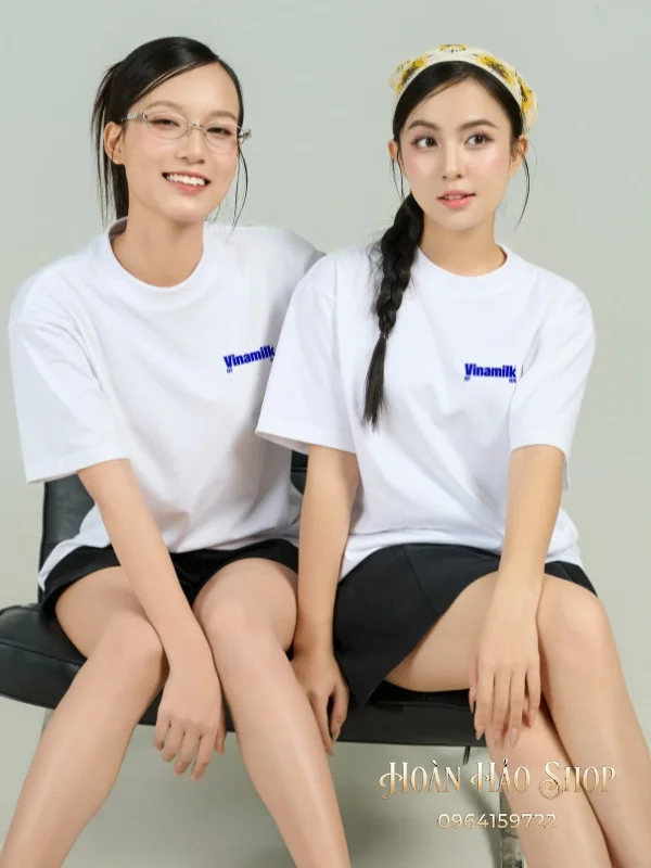 Đồng Phục Áo Thun Cổ Tròn Hato Màu Trắng