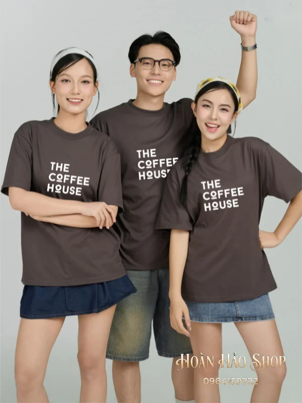 Đồng Phục Áo Thun Cổ Tròn Hato Màu Xám Chì
