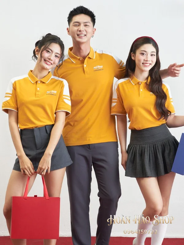 Áo Đồng Phục Công Ty Ecotton 2 Màu Vàng Cúc