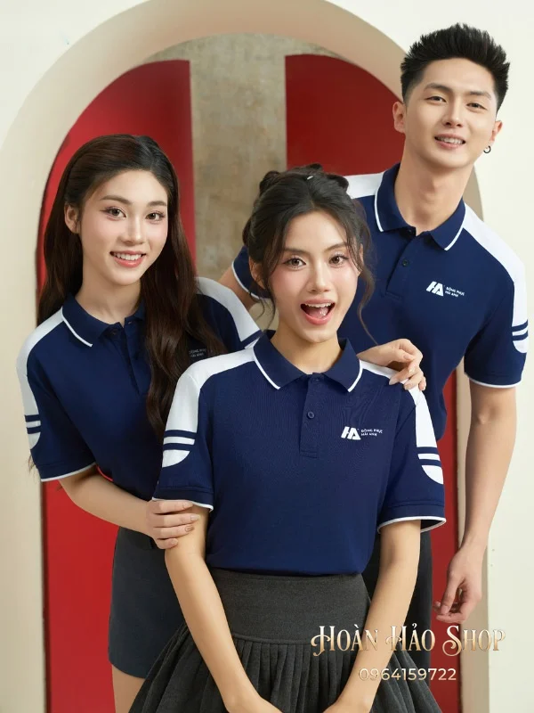 Áo Đồng Phục Công Ty Ecotton 2 Màu Xanh Đen