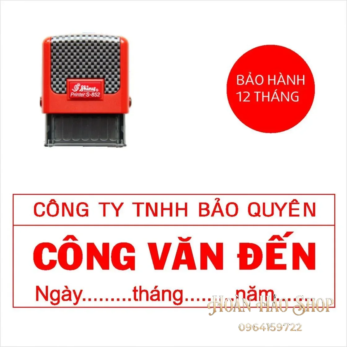 Con dấu công văn đến có tên công ty