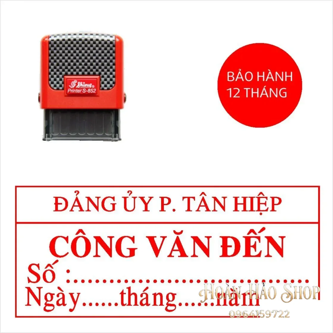Con dấu công văn đến của Đảng ủy