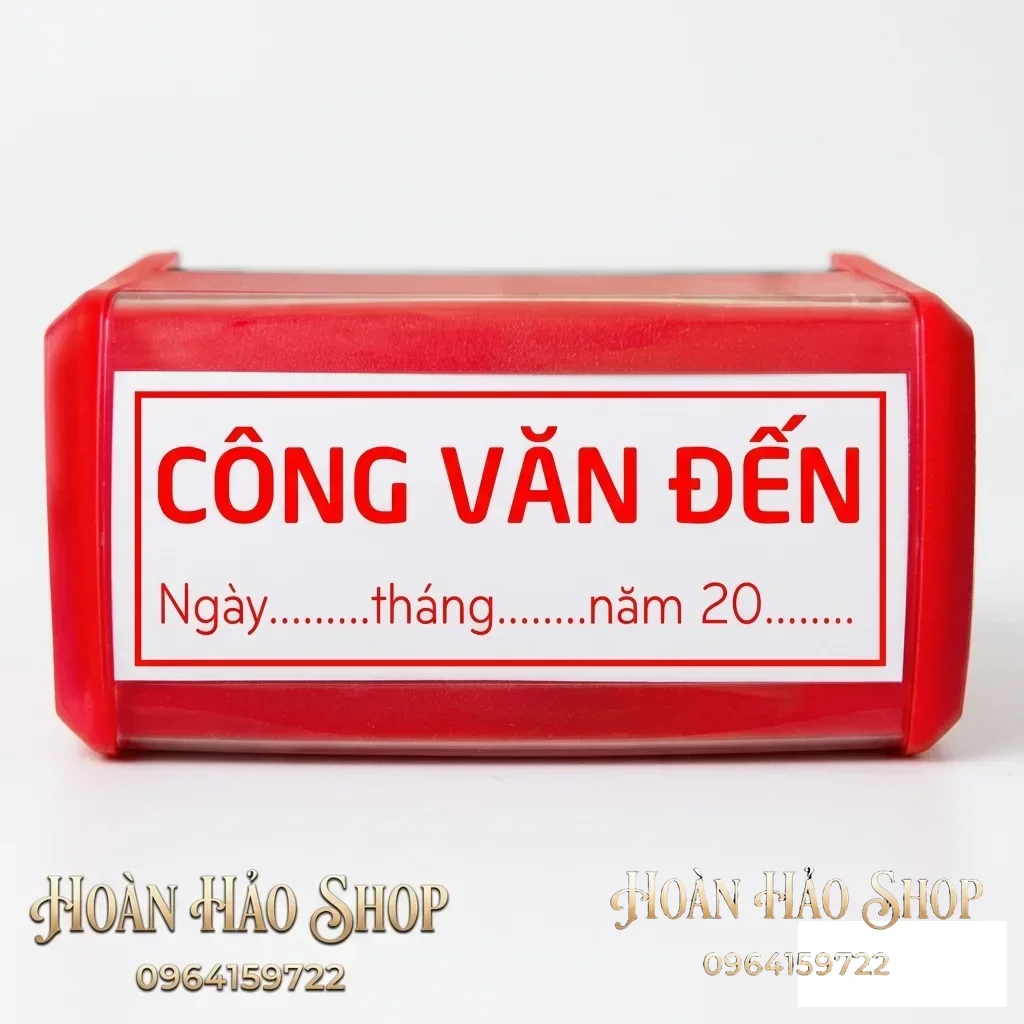 Con dấu công văn đến mẫu thông dụng