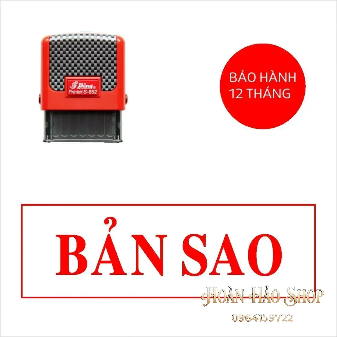 Con dấu bản sao mẫu thông dụng 1 dòng