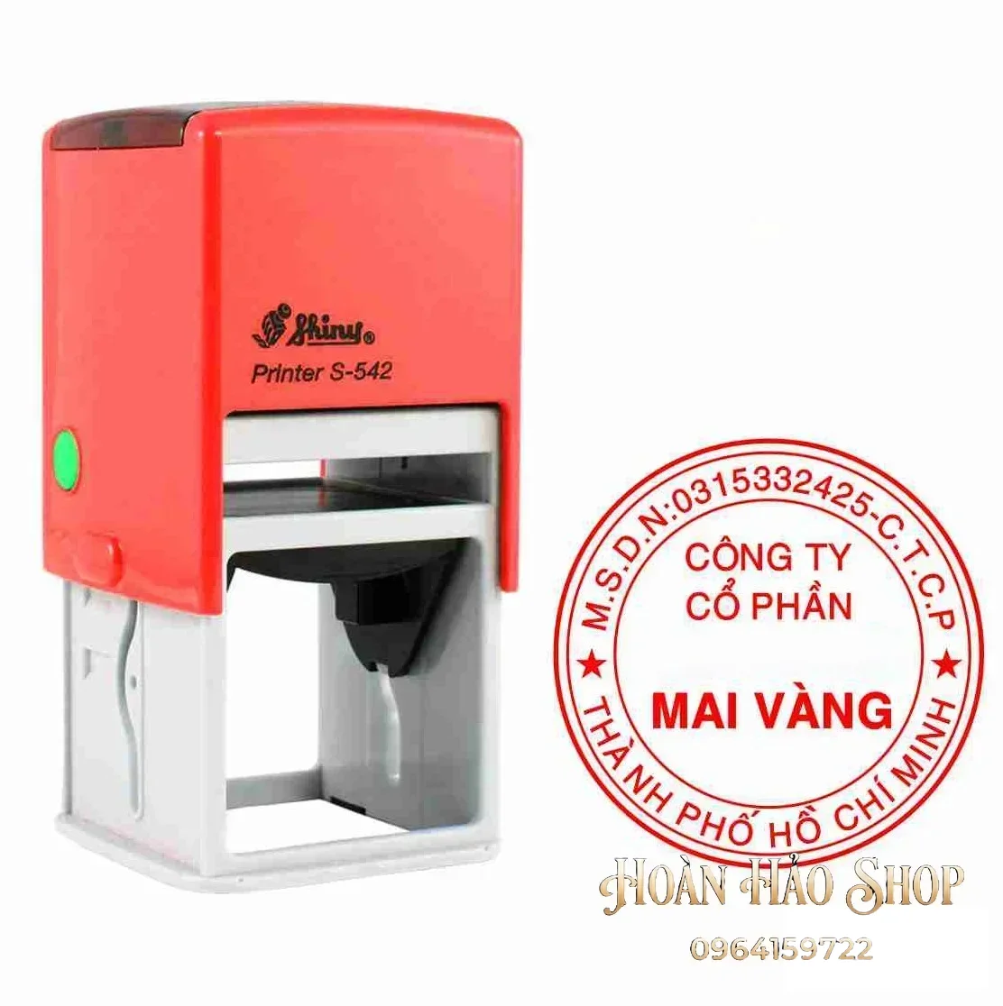Con Dấu Tròn Công Ty Shiny Made in Taiwan