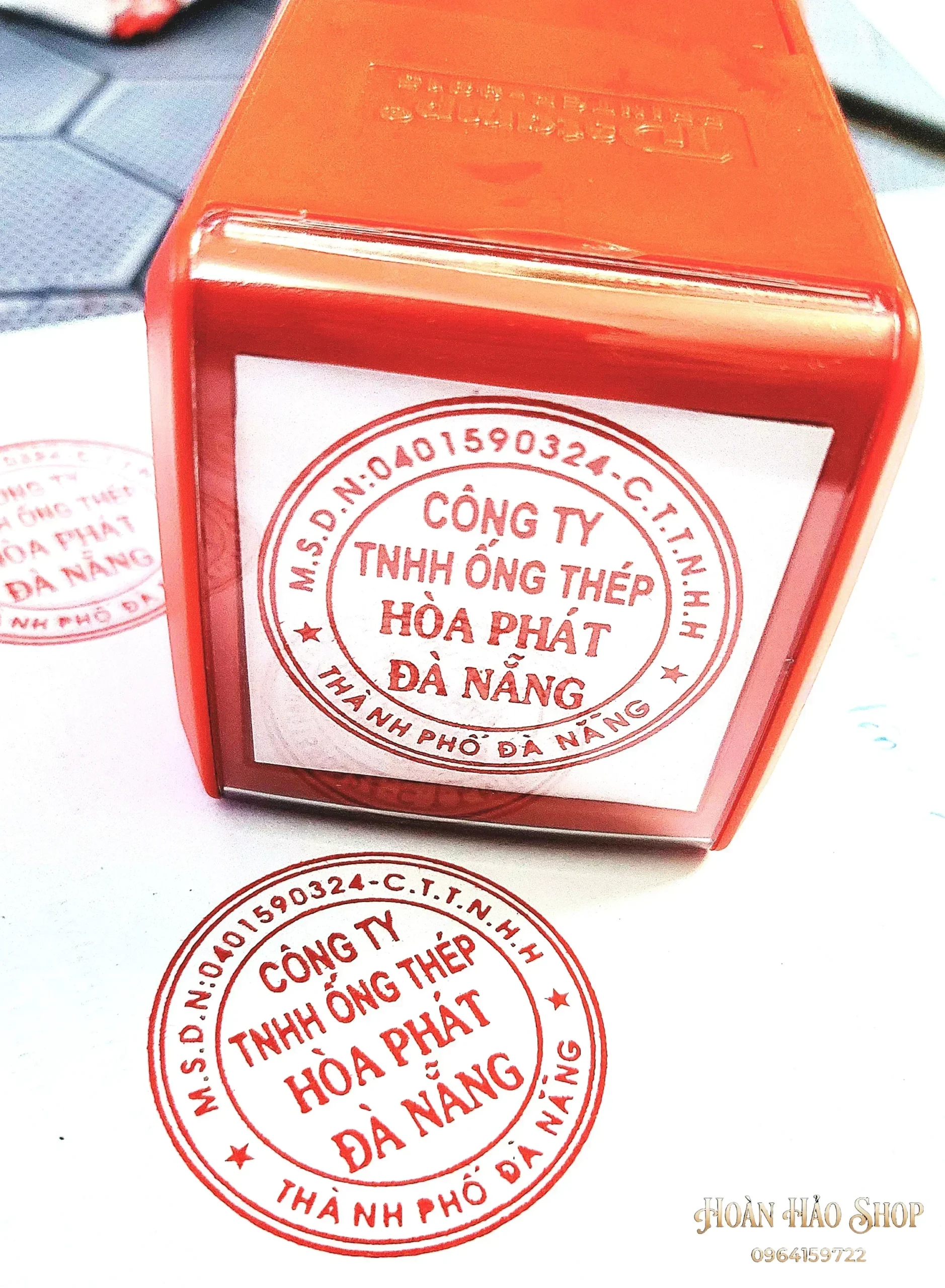 Khắc con dấu tròn công ty cổ phần lấy liền