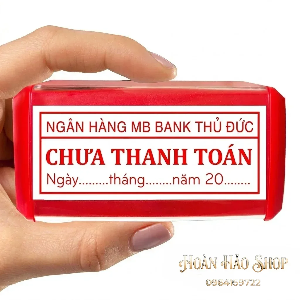 Con dấu chưa thanh toán 2 dòng