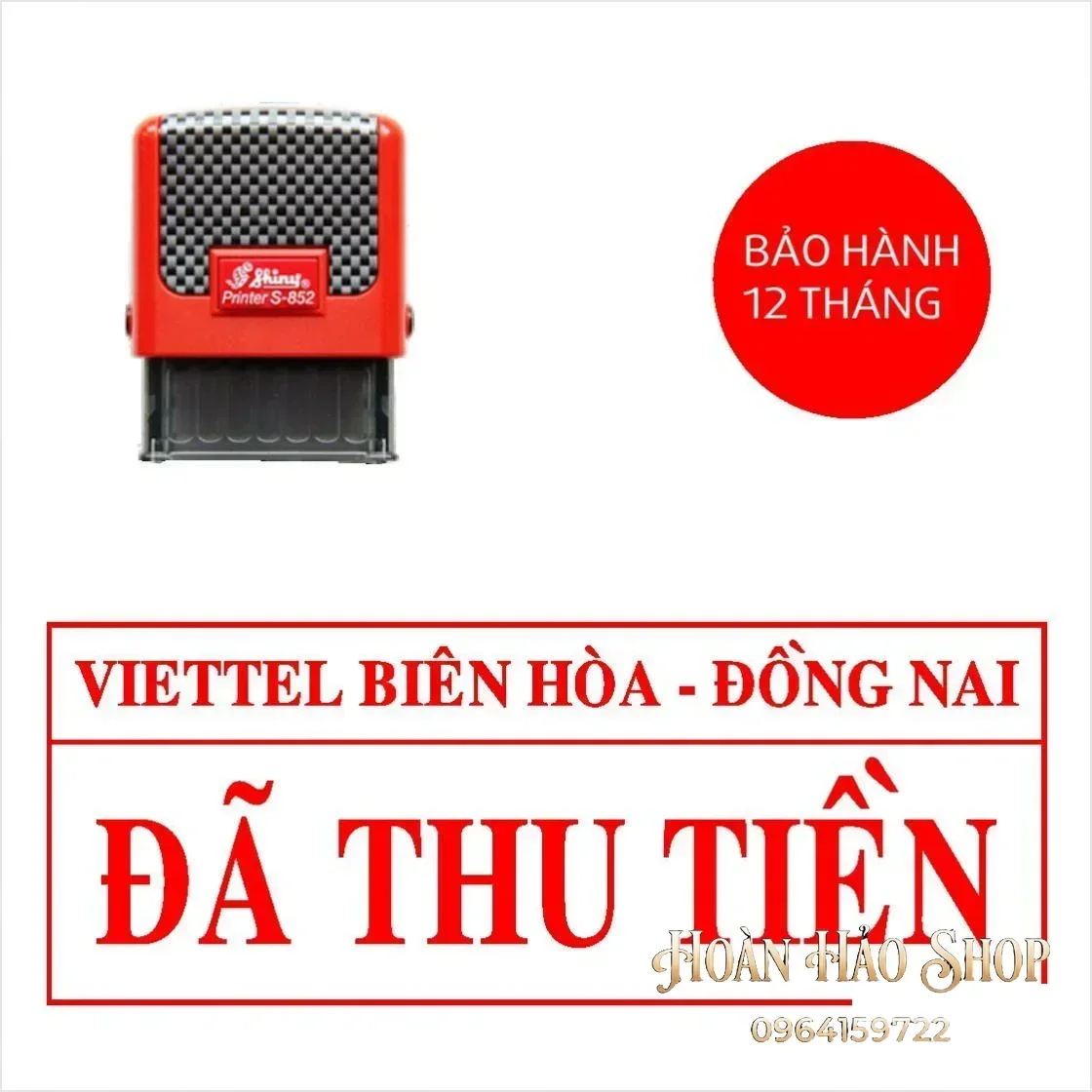 Con dấu đã thu tiền mẫu Viettel