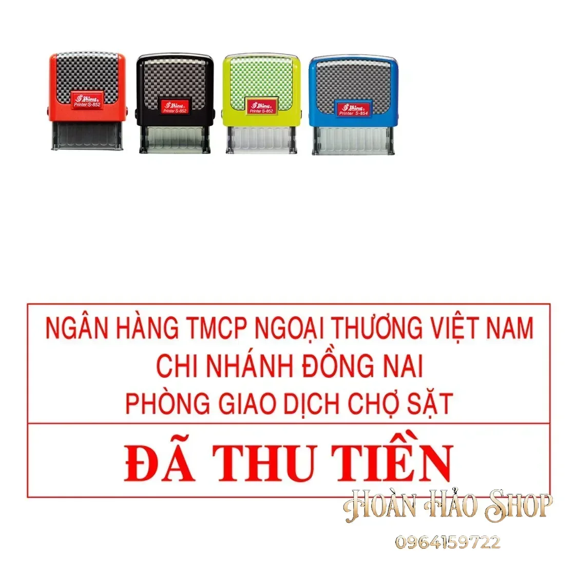 Con dấu đã thu tiền trong Ngân Hàng
