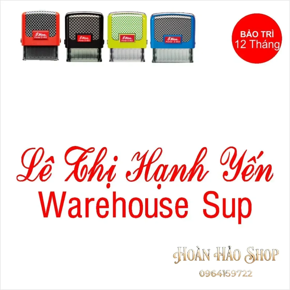 Khắc con dấu tên có chức danh nằm phía dưới chữ Hoa Nghiên