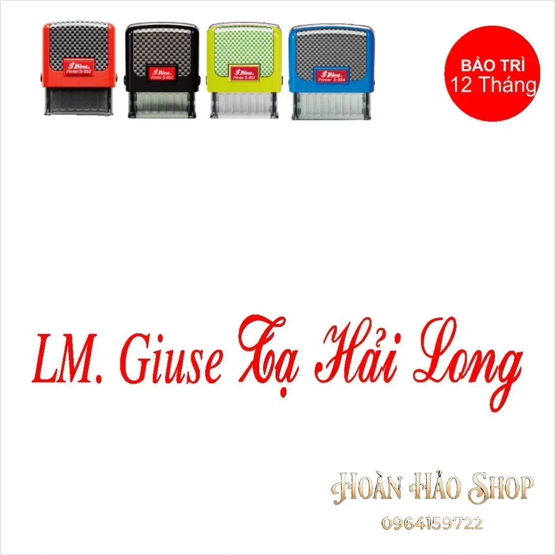 Khắc con dấu tên Linh mục Guise chữ hoa nghiên