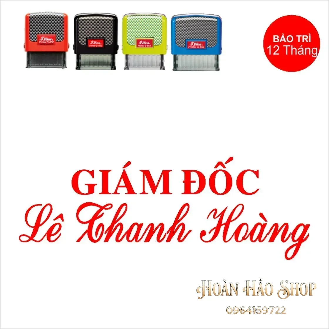 Khắc dấu chức danh giám đốc 2 dòng