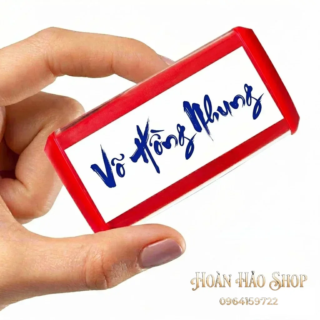 Con dấu tên chữ thư pháp