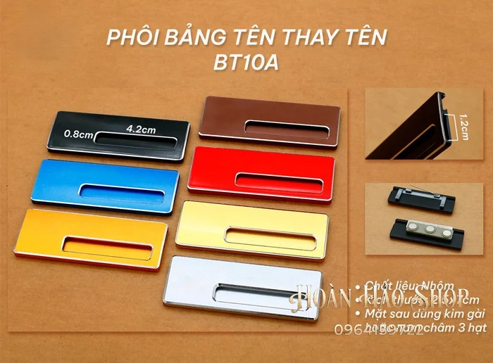 Mua bán phôi bảng tên đeo áo giá tốt
