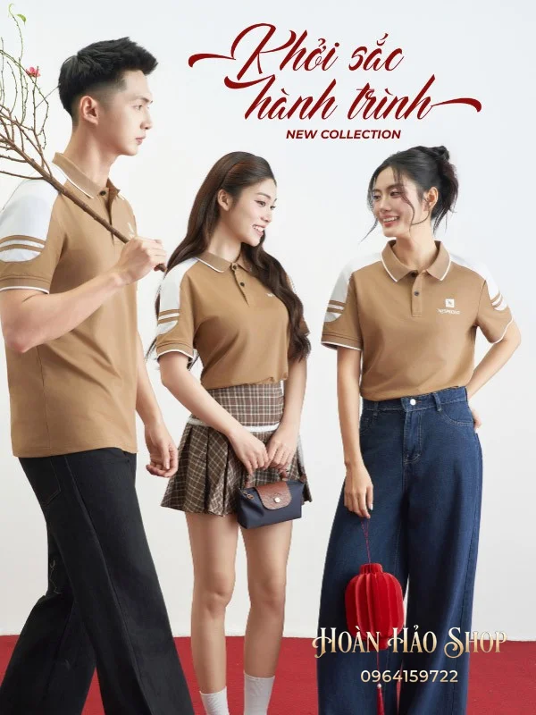 Áo Đồng Phục Công Ty Ecotton 2 Màu Cafe