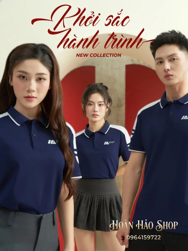 Áo Đồng Phục Công Ty Ecotton 2 Màu Xanh Đen