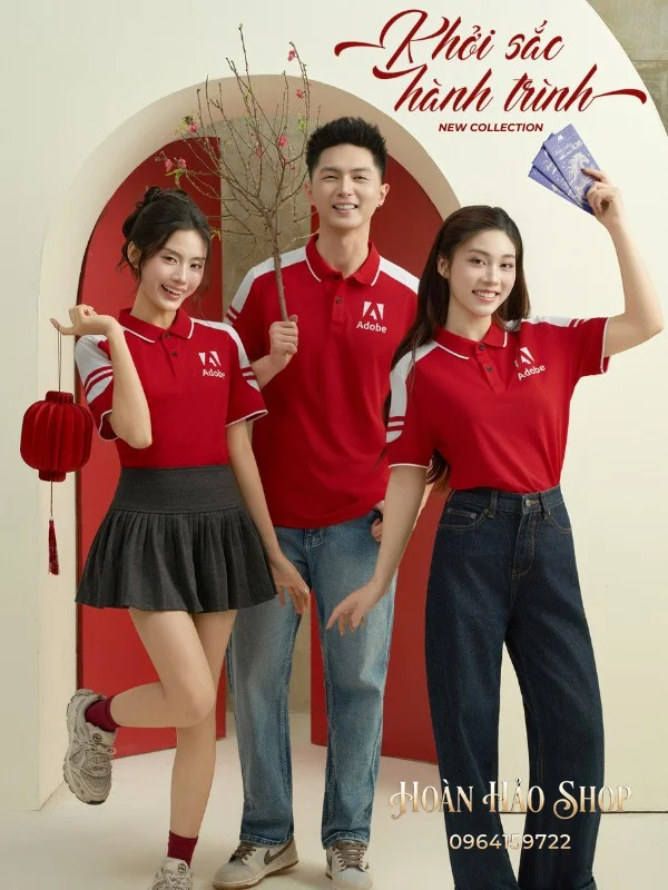 Áo Đồng Phục Công Ty Ecotton 2 Màu Đỏ