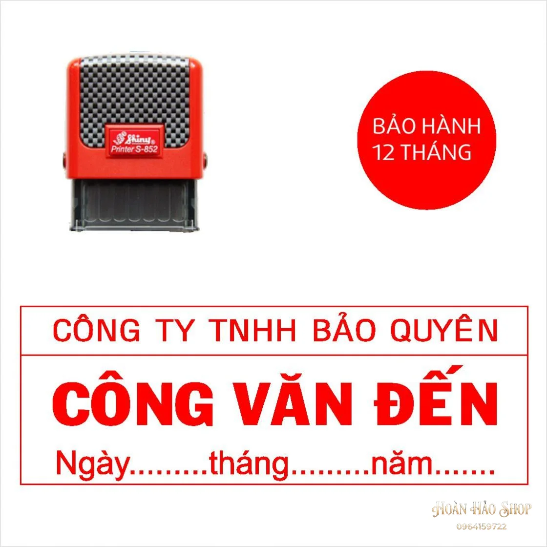 Con dấu công văn đến có tên công ty