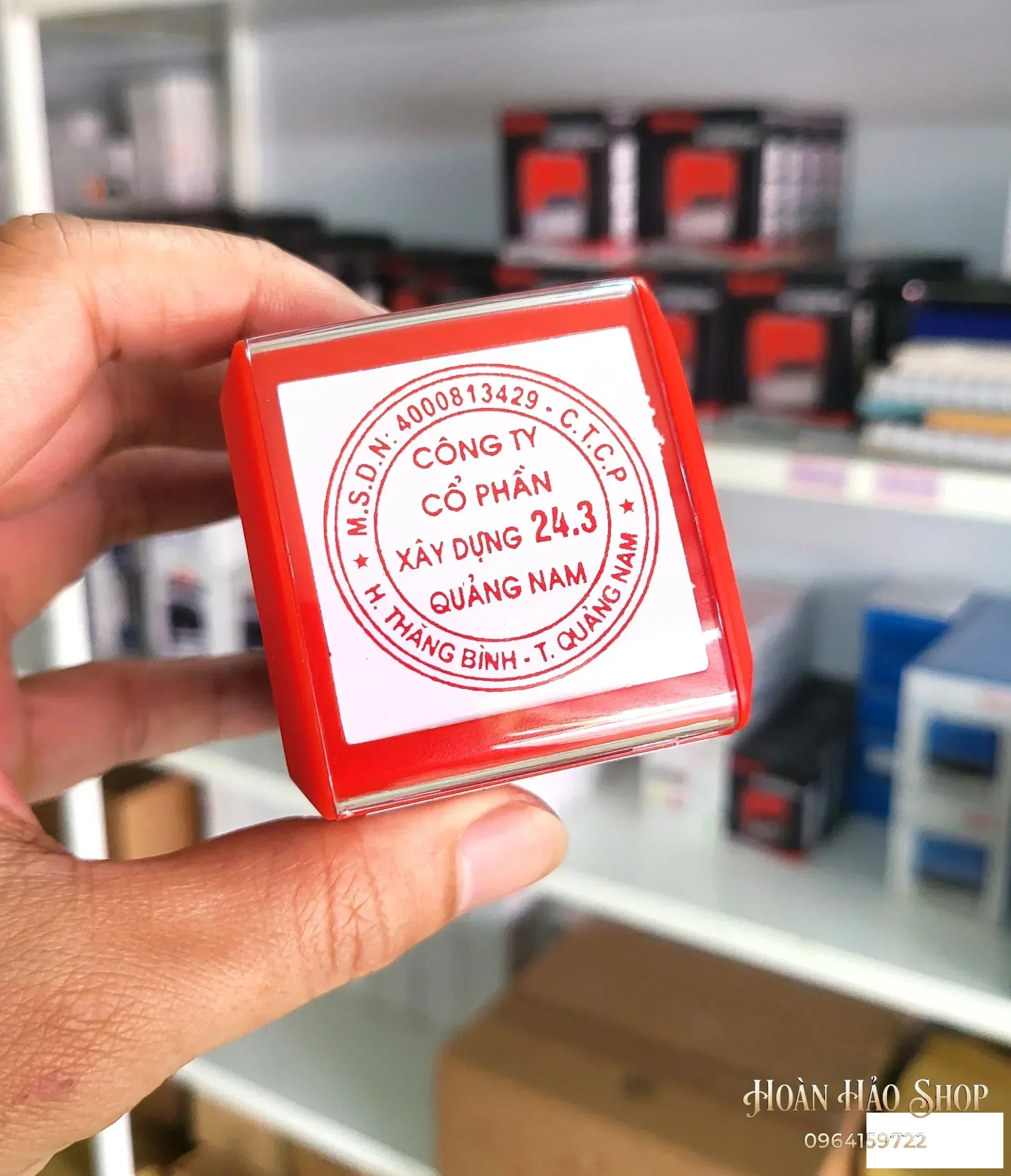 Khắc con dấu tròn công ty cổ phần lấy liền