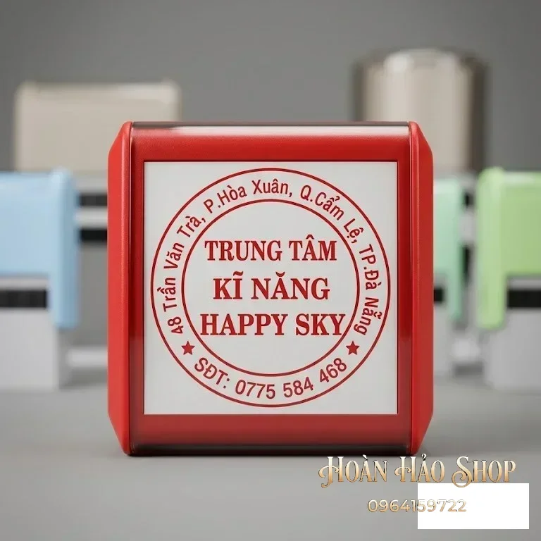 Khắc con dấu tròn văn phòng dự án khởi nghiệp