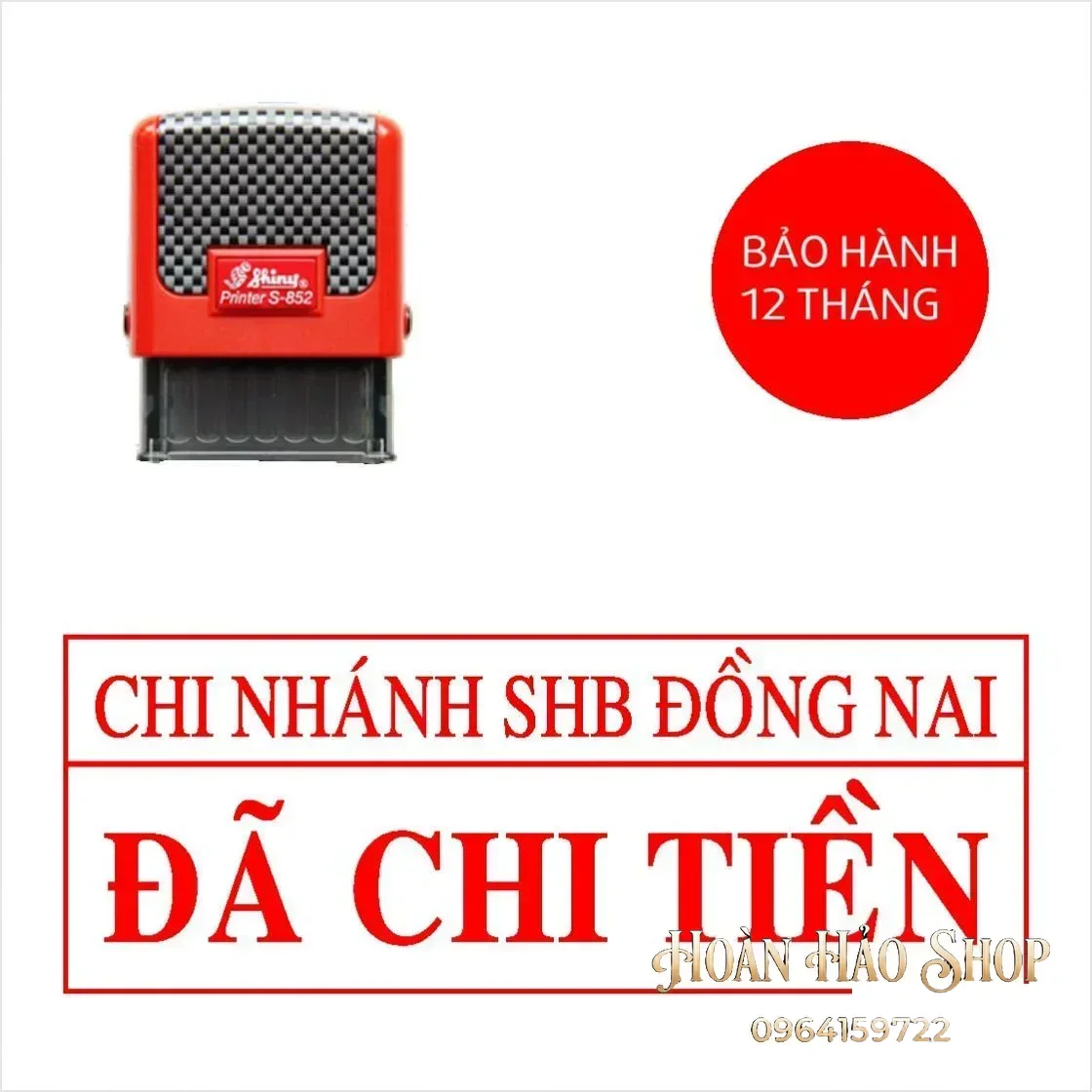 Con dấu đã chi tiền mẫu ngân hàng SHB