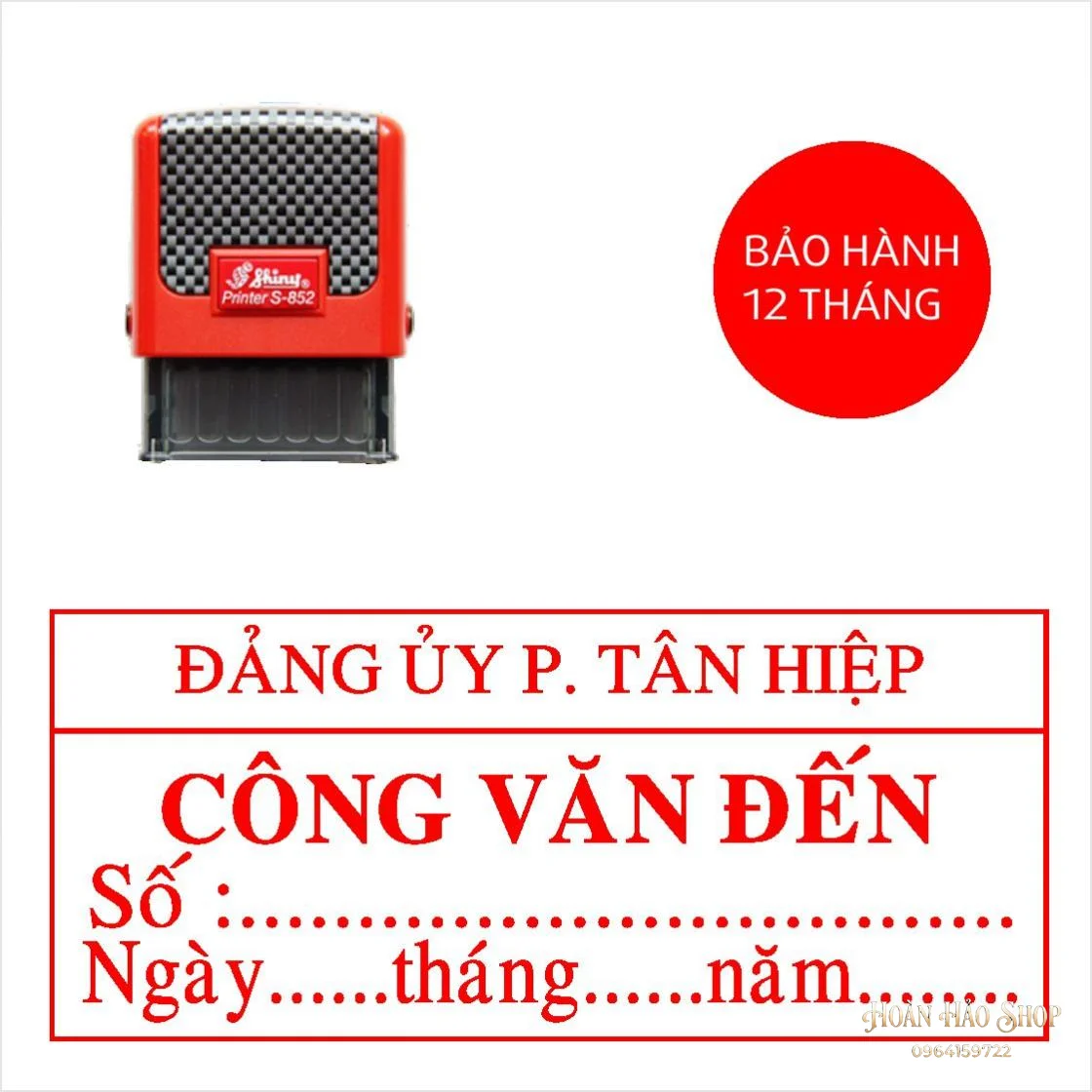 Con dấu công văn đến của Đảng ủy