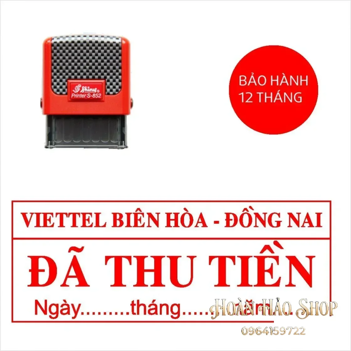 Con dấu đã thu tiền có tên công ty