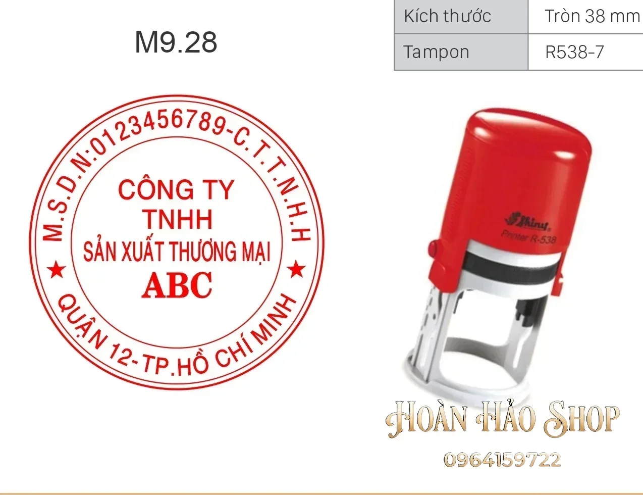 Khắc con dấu tròn mẫu doanh nghiệp