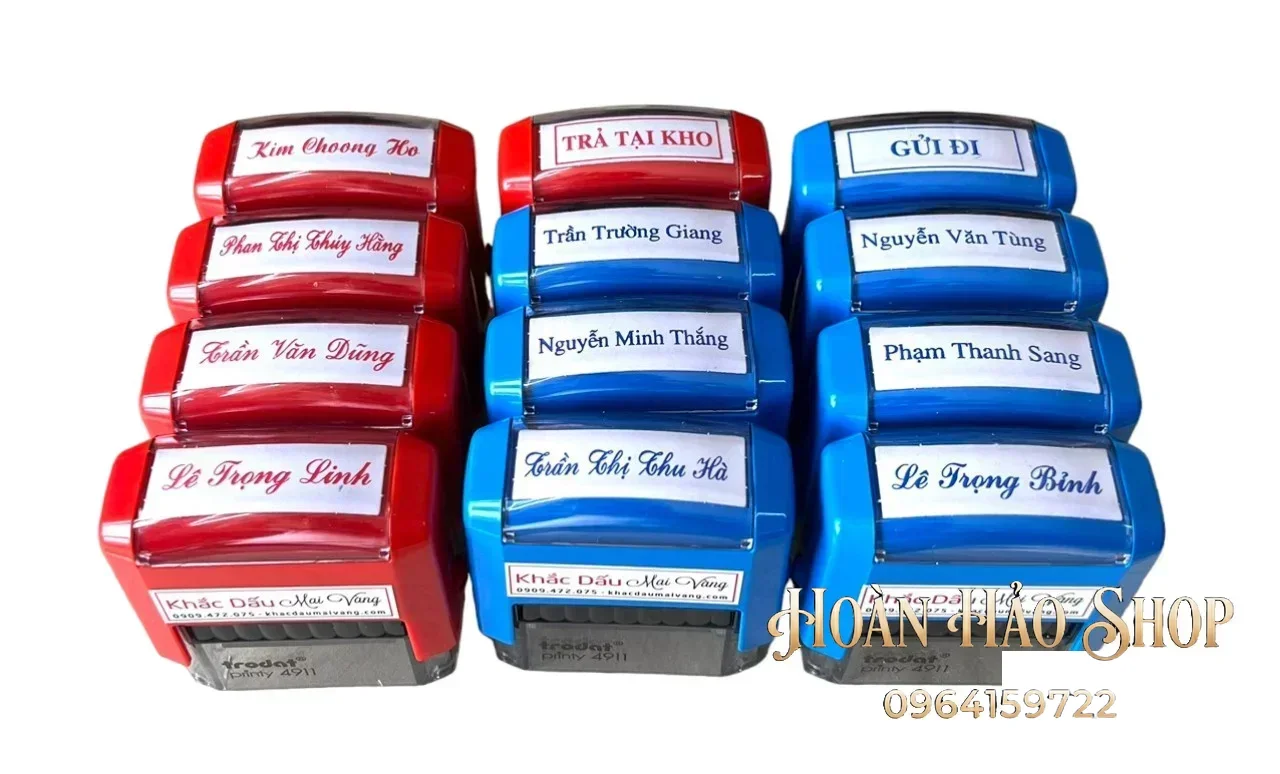 Khắc con dấu tên chữ Hoa nghiên, đẹp, sắc nét Shiny