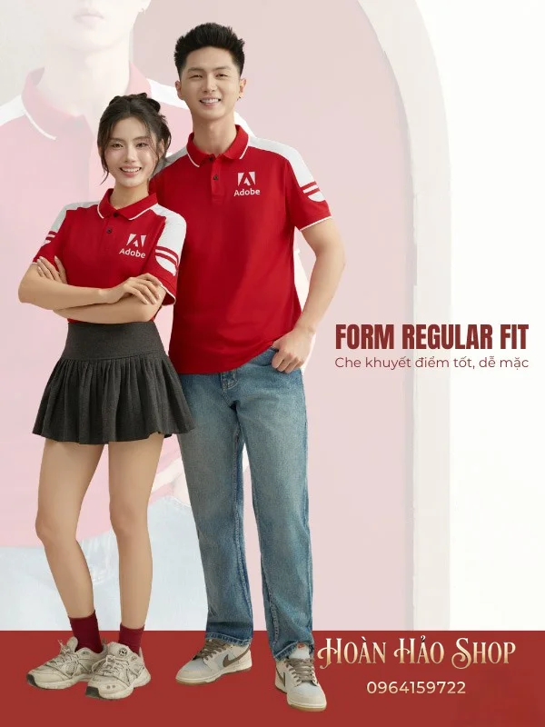 Áo Đồng Phục Công Ty Ecotton 2 Màu Đỏ