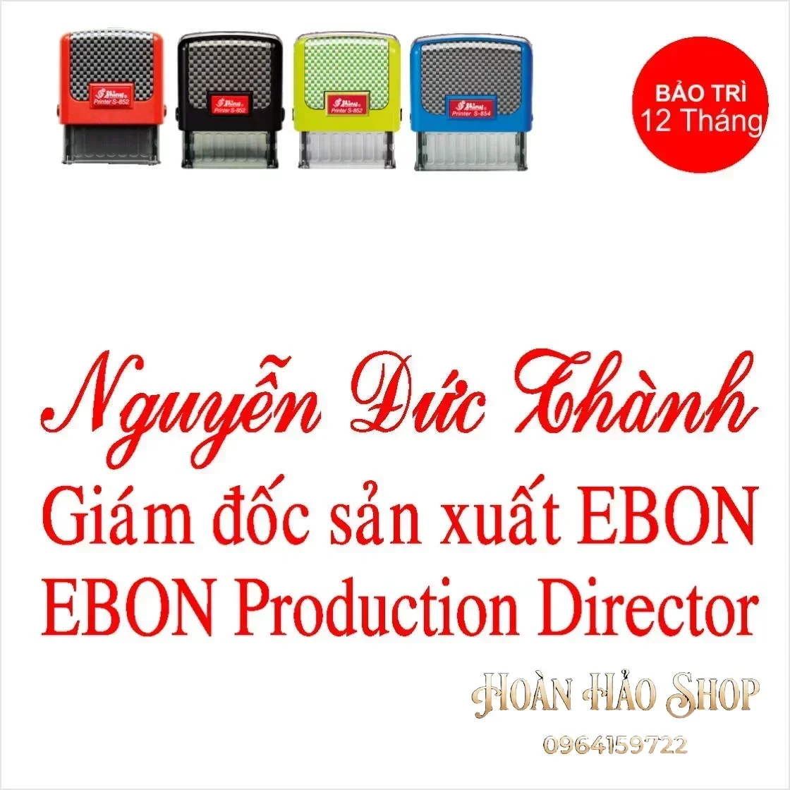 Khắc con dấu tên chức danh ba dòng