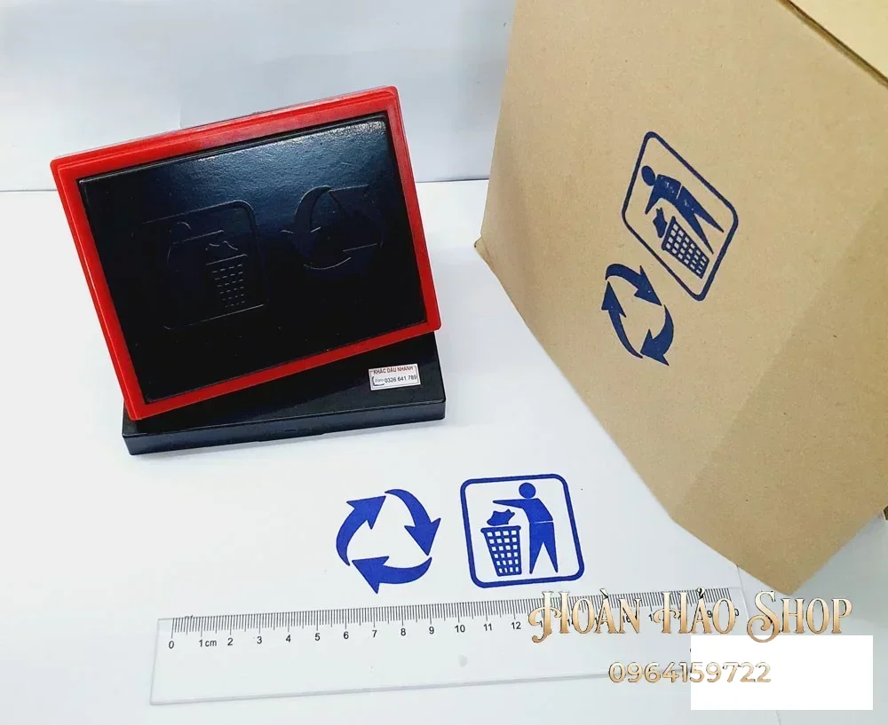 Con dấu in hộp cơm, hộp giấy