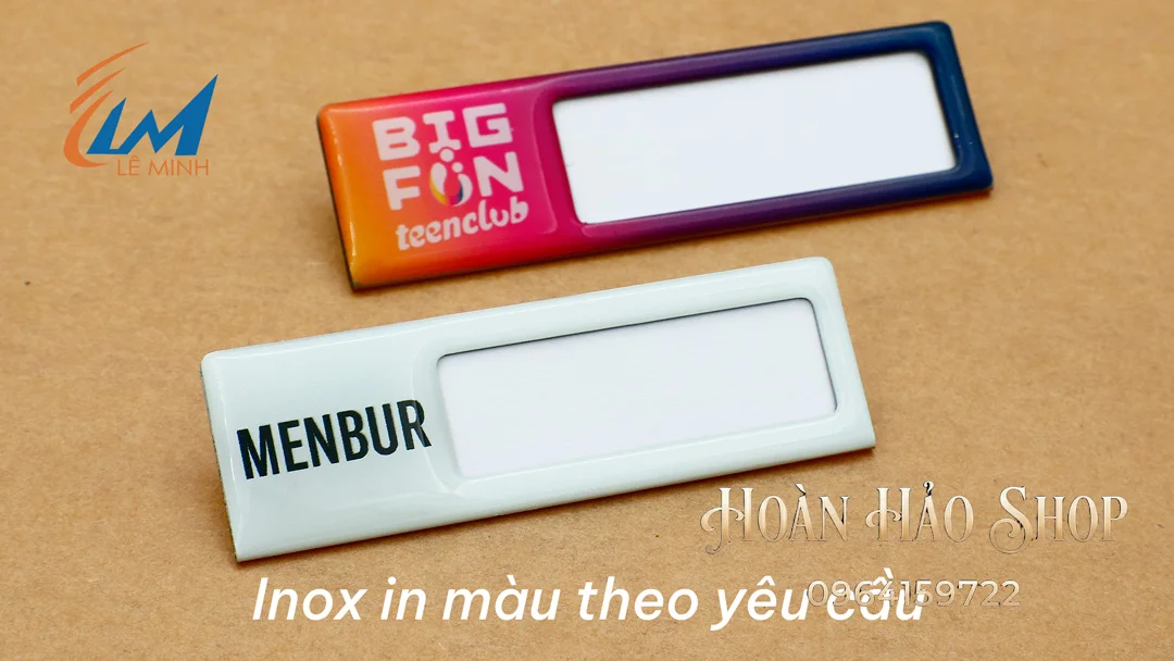 Thẻ tên thay tên chất liệu Inox