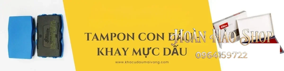 Tampon con dấu, khay mực dấu