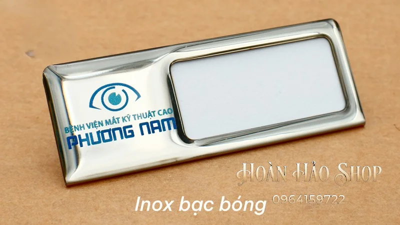 Thẻ tên thay tên chất liệu Inox