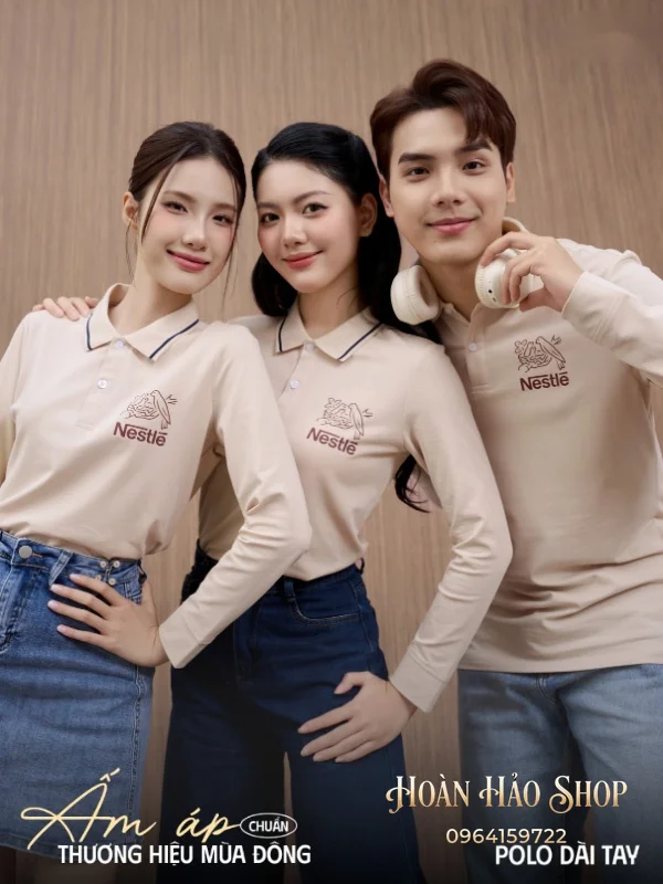 Áo Đồng Phục Công Ty Dài Tay Nestle