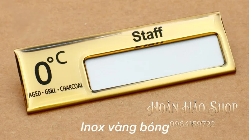 Thẻ tên thay tên chất liệu Inox