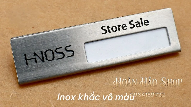 Thẻ tên thay tên chất liệu Inox