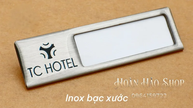 Thẻ tên thay tên chất liệu Inox